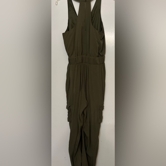 Venus woman’s olive green sleeveless jumpsuit w embellishment Small - Picture 7 of 8